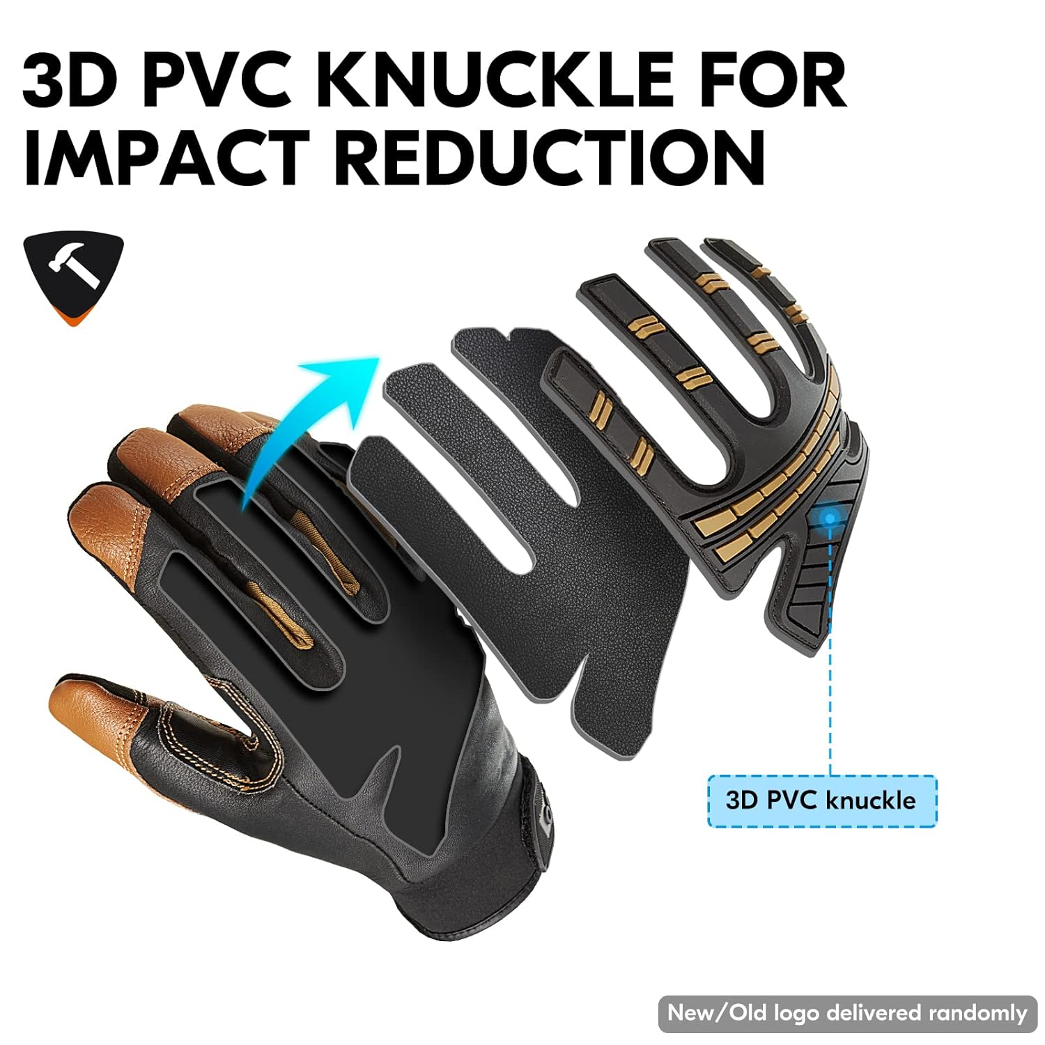 Vgo... 1-Pair -4℉ or above Winter Waterproof High Dexterity Heavy Duty Mechanic Glove, Rigger Glove, Anti-vibration, Anti-abrasion, Touchscreen (Size L, Brown, GA8954FW) - Image 3